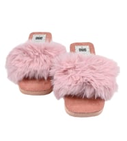 SİA ÇANTA EVA TABAN HALI TERLİĞİ KÜRKLÜ SÜSLÜ SADE VE GÖSTERİŞLİ KADIN TERLİK (A.Pembe)