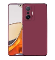 Xiaomi Mi 11T Pro 5G Kılıf Kamera Çıkıntılı Soft Silikon (Mürdüm)