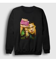 Presmono Unisex Beyaz Cover Film Dövüş Kulübü Fight Club Sweatshirt 245131tt (Siyah)