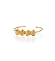Kadir Jewellery 22 Ayar Altın Kaplama Zirkon Taşlı Ayarlanabilir Trend Bilezik (Sarı)