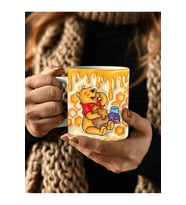 Winnie the Pooh - Kaplan Tigger - İyor - Piglet Baskılı 3D Tasarım Seramik Kupa Mug (19)