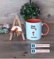 Ütopyalar Güzeldir Kupa Bardak Beyaz ve Fotoğraflı Ahşap Anahtarlık Hediye (Model 13)