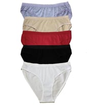 Kadın Penye Bikini Külot 5 Adet  (Karışık)
