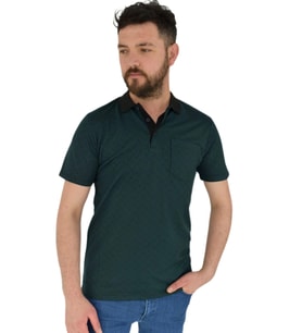 Erkek Polo Yaka Cepli Tişört BGL-ST02793 (Nefti)