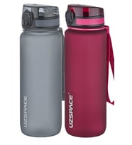 Uzspace 2'li Tritan Matara Seti 800 ml 14 Farklı Renk Seçeneği FiftyFifty (Gri-Kırmızı)