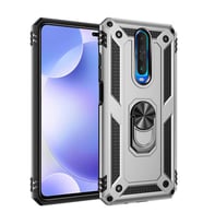 Xiaomi Poco X2 Kılıf Yüzüklü Zırh Tank Vega (Gri)