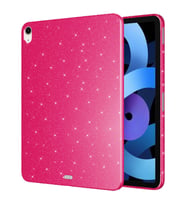 Apple iPad Air 4. Nesil 10.9 Kılıf Işıltılı Parlak Görünüm Koton Case (10.Nesil (Koyu Pembe)