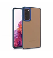 Galaxy S20 FE Kılıf Zore Flora Buton,Kenar Çevresi Renkli Kılıf (Mavi)