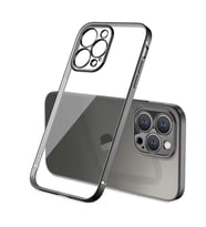 Apple iPhone 13 Pro Max Kılıf Zore Gbox Renkli Kenar Kılıf (Siyah)