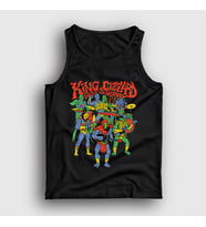 Presmono Unisex Beyaz Band King Gizzard And The Lizard Wizard Atlet 489082tt (Siyah)