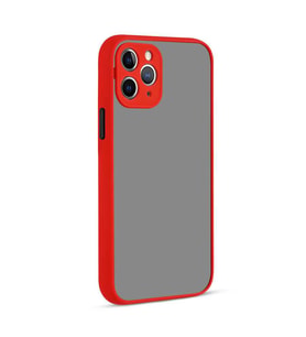 Apple iPhone 11 Pro Kılıf Zore Hux Düğme ve Kapak Zıt Renk Kılıf (Kırmızı)
