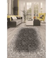 Dijital Kaymaz Taban Yıkanabilir Modern Renkli Salon Halısı Mutfak Halısı Yolluk ND-HT-242 (Gri)