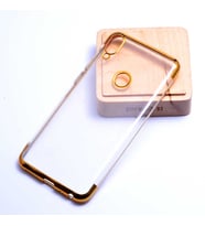 Asus Zenfone Max Pro ZB602KL Kılıf Dört Köşeli Lazer Silikon Kılıf (Gold)