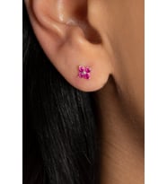 Elika Silver Kadın Minimal 925 Ayar Gümüş Küpe (Pembe)