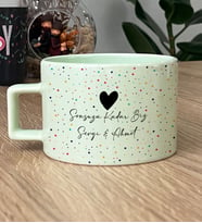 Kişiye Özel Sonsuza Kadar Biz Hediye Pastel Fincan Sevgiliye Hediye (Yeşil)