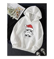 Star Wars Stormtrooper Yeni Yıl Kapşonlu Sweatshirt (Beyaz)
