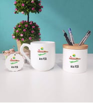 Ziraat Mühendisi Kupa Bardak Kırmızı Kalemlik ve Anahtarlık (Model 9)