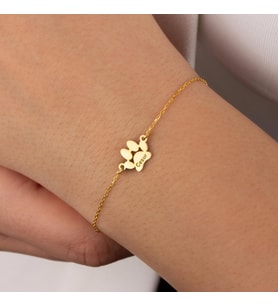 Unisex Pati Kişiye Özel İsimli Gümüş Bileklik (Rose)