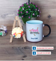 Fransızca Öğretmeni Kupa Bardak Beyaz ve Fotoğraflı Ahşap Anahtarlık Hediye (Model 9)