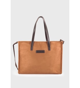 Kadın Süet  Shopper Çanta (Taba Süet)