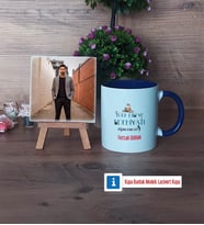 Erkek Türk Dili ve Edebiyatı Öğretmenine Hediye Fotoğraflı Dekoratif Taş, Kupa Bardak Beyaz Hediye (Model 3)