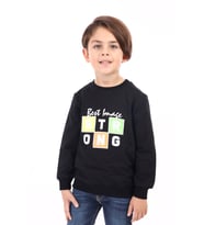 Toontoy Erkek Çocuk Baskılı Sweatshirt (Siyah)