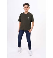 Toontoy Erkek Çocuk Baskılı Tişört (Haki)