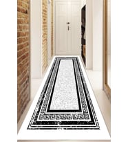 Dijital Baskılı Kaymaz Taban Yıkanabilir Modern Yolluk Ve Koridor Halısı NDU-HT-1518 (Gri)