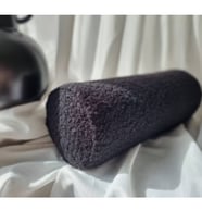 Teddy Silindir Yastık Buklet Silindir Kırlent Kılıfı İç Dolgulu Silindir Kırlent (Siyah)