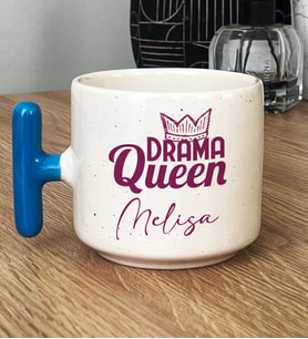 Kişiye Özel Drama Queen Hediye T Kupa Bardak Sevgiliye Arkadaşa Hediye (Mavi)