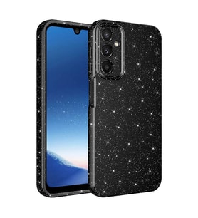 Vendas Samsung Galaxy A25 Kılıf Kamera Korumalı Simli Lüks Zore Koton Kapak (Siyah)