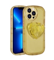 Uyumlu Model Apple iPhone 12 Pro Max Kılıf Diamond Pop Soketli Renkli Kapak (Sarı)