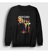 Presmono Unisex Beyaz Psycho K-Pop Red Velvet Sweatshirt 277078tt (Siyah)