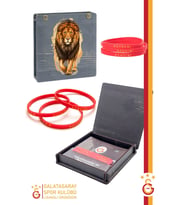 Galatasaray Orijinal Lisanslı 3'lü Silikon Bileklik Hediyelik Ahşap Kutulu (Sarı-Kırmızı)