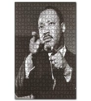 Cakapuzzle Martin Luther King Siyah Beyaz Puzzle Yapboz MDF (Ahşap) (1000 Parça)