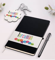 BK Gift Kişiye Özel Tercüman Beyaz Defter Kalem Ve Anahtarlık Hediye Seti (Model 2)