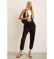 Beli Lastikli Mom Jean Siyah