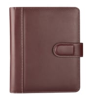 Organizer Ajanda Kılıflı A5 4 Halkalı 15x21 4 Delikli Tarihsiz Kareli Blok Rainbow Vegan 19,5x23 cm (Bordo)