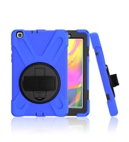 Samsung Galaxy Tab A7 Lite T220 T225 T227 Defender Askılı Zırhlı Tank Case (Mavi)