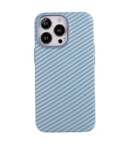 iPhone 13 Pro Max Kılıf Karbon Fiber Tasarımlı Zore Karbono Kılıf (Mavi)