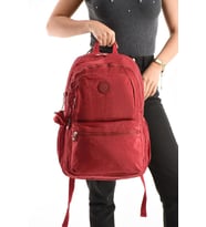 Unisex Sırt Çantası Gülük Kullanıma Uygun Büyük Boy Seyahat Çantası 43*30 Cm Okul Çantası Su İtici (Bordo)
