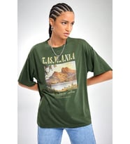 Sırt Baskılı Tasarım Tshirt (Yeşil)