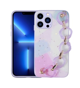 Apple iPhone 13 Pro Max Kılıf Zore Elsa El Askılı Tutacaklı Kılıf (Lila)