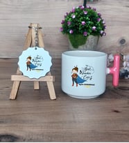 Kadın İngilizce Öğretmeni Hediye Seti Kupa Bardak T Kulplu ve Anahtarlık Öğretmenler Günü Hediyesi (Model 4)