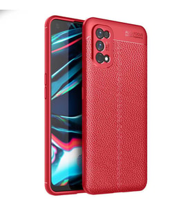 Realme 7 Pro Kılıf Deri Tarzı Niss Silikon Case (Kırmızı)