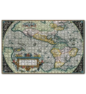 Cakapuzzle Amerikanın İlk Haritası 1570 Görsel  Puzzle Yapboz MDF (Ahşap) (1000 Parça)