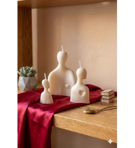 Mumelia Candles Aile Sıcaklığı - Doğal Soya Dekoratif Mum -Beyaz