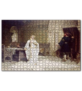 Cakapuzzle Beyaz Kıyafetli Lady Godiva Puzzle Yapboz MDF (Ahşap) (255 Parça)