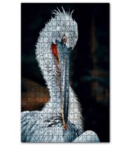 Cakapuzzle Gri Pelikan Puzzle Yapboz MDF (Ahşap) (1000 Parça)