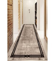 Dijital Baskılı Kaymaz Taban Yıkanabilir Modern Yolluk Ve Koridor Halısı NDU-HT-1038 (Çok Renkli)